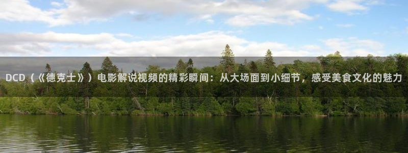 逐渐出轨奇优影院：DCD（《德克士》）电影解说视频的精彩瞬间：从大场面到小细节，感受美食文化的魅力